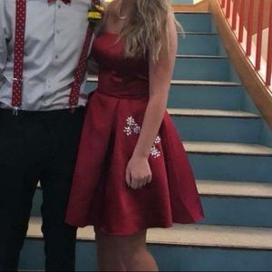 red homecoming dress